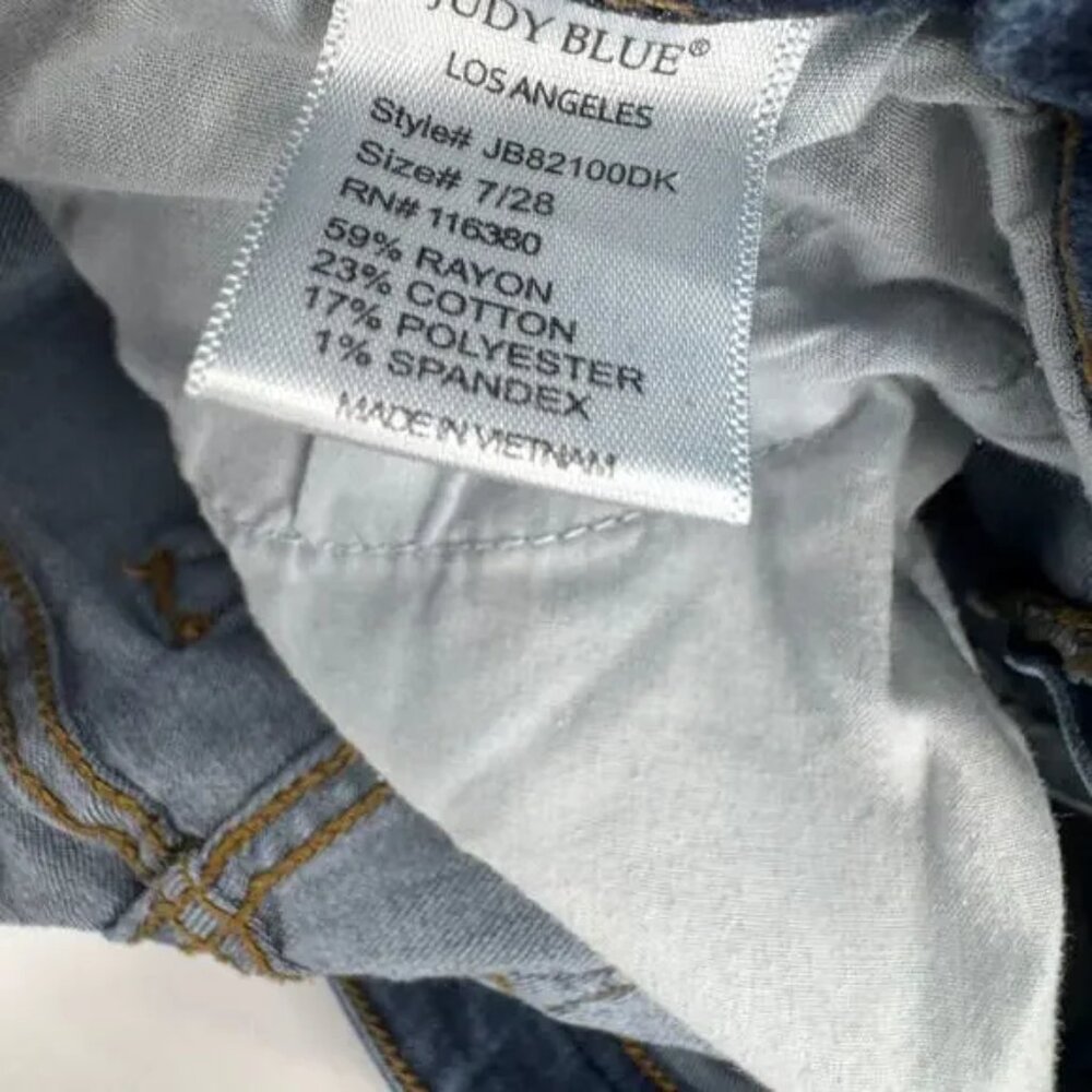 Judy Blue Womens Blue Bootcut jeans 7 / 28 Stretch Denim - Picture 8 of 9
